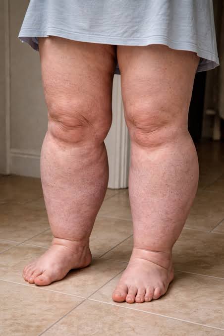 Front view of lower legs, ankles, and feet